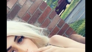 Blonde Teen Smoking Cigs outside