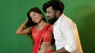 Hot Bhojpuri Song 130 - Boobs Pressed and Grabbed in Red Blouse, Navel Show