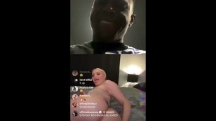 QTB WHITE GIRL SHOWS ASS TO BOOSIE ON LIVE