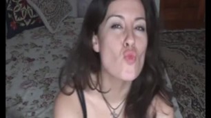Pretty Euro Girls Blows Sexy Kisses