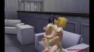 Kaminari and Jiro do it in Living Room of the Academy Residence BNH Hentai