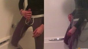 Pissing myself under because it makes me Horny - Solo Golden Shower