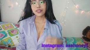 (JOI) Latina Teen in Lingerie Helps you Cum