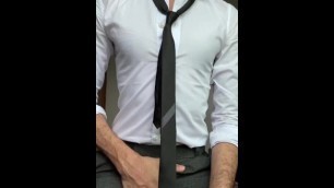 ARAB MAN IN SUIT & TIE AND 9 INCH COCK