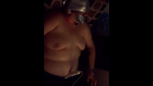 Crying Orgasm Torture for BBW Slave Duct Taped to Master’s Chair