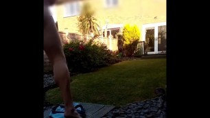 Naked in Garden Showing Quarantine Neighbour my Cock and Bum Hole
