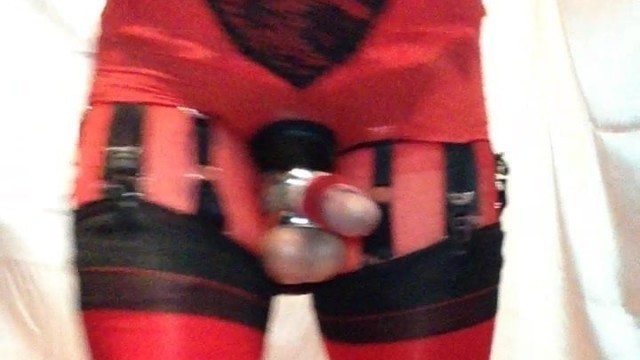 SISSY RED SHOW FUCK TOYS IN ASS SLUT