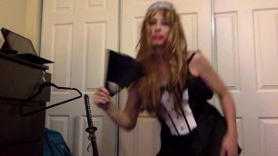 Sexy Tasha French Maid Crossdresser Dancing Shaking Booty