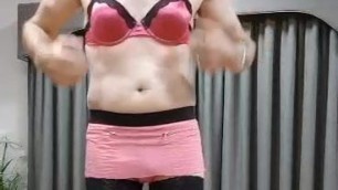 Sissy Cindy Crossdresser showing lingerie
