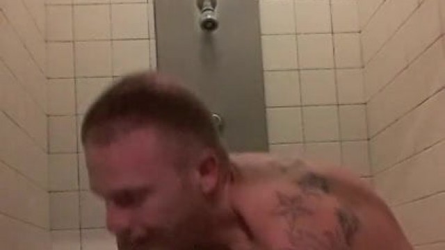 Pissing in prison shower