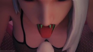 Ashe & Mercy - Halloween Futa Deepthroat