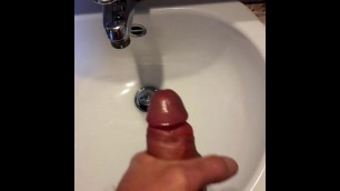 23 cm long dick masturbation in shower