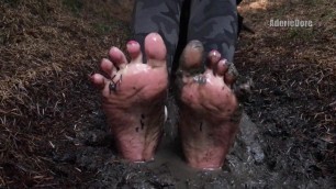 My dirty feet playing in the mud