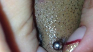 outer labia stretching a piercing hole to 5mm