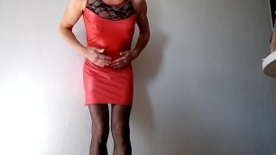 Shiny red dress 2.