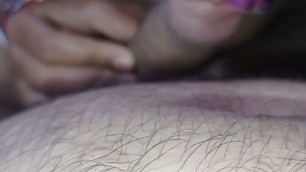 Hot coke sucking by bhabi and open cum on her boobs