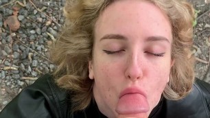 young schoolgirl loves to suck big cock and fuck outdoors