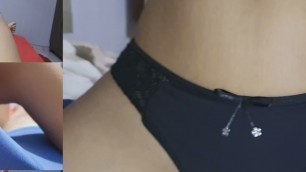 Black satin panties – grinding cum in pants, premature ejaculation in satin panties, dry hump lapdance cum