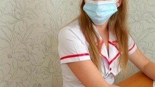 MILF doctor tries to use an unconventional method of treatment - takes patient’s cock in mouth and gets huge creampie