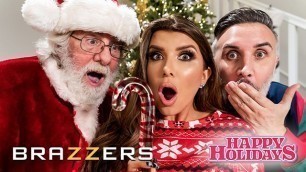 Brazzers - Charming Romi Rain Gets so Wet when Santa Watches her Riding her Husband's Cock