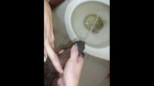 Kind Step Sister Helping her Step Brother to Pee and Washing his BBC (Asian Toilet)